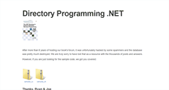 Desktop Screenshot of directoryprogramming.net