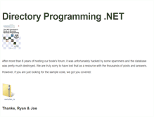 Tablet Screenshot of directoryprogramming.net